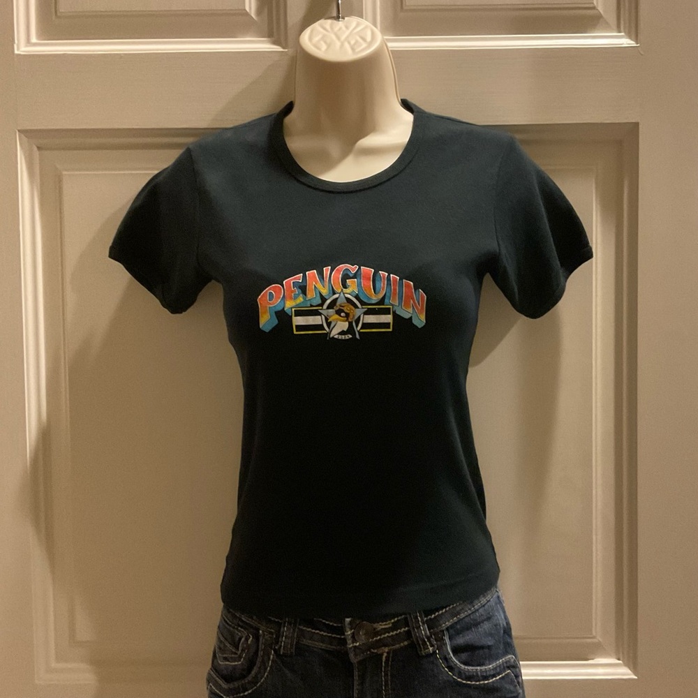 Women’s Penguin T-shirt black from Penguin Restaurant in Charlotte NC